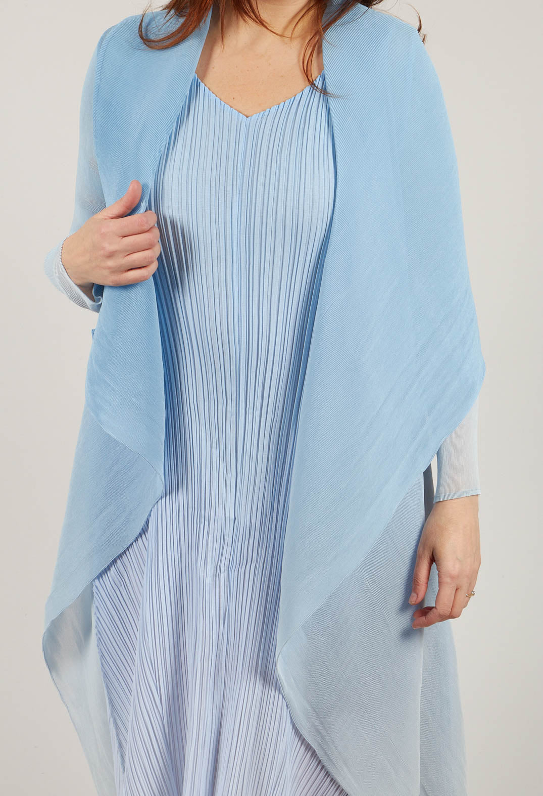 Collare Coat in Blue Sky Ombre