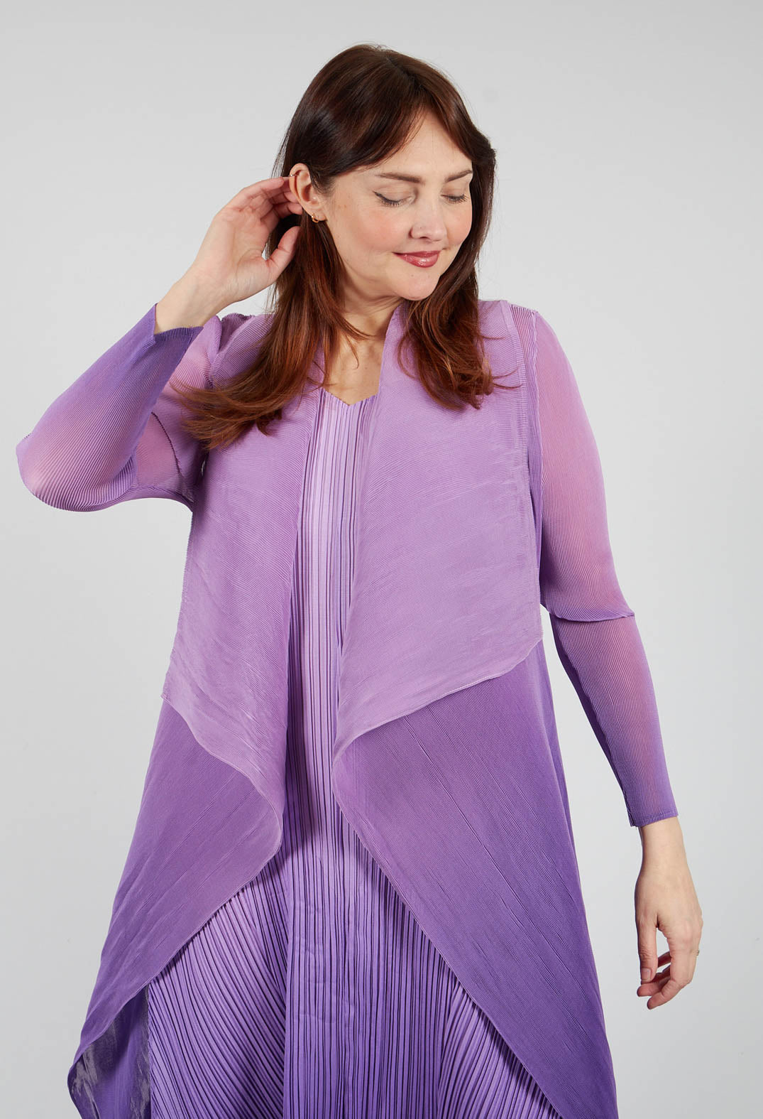 Collare Coat in Dusty Tulle