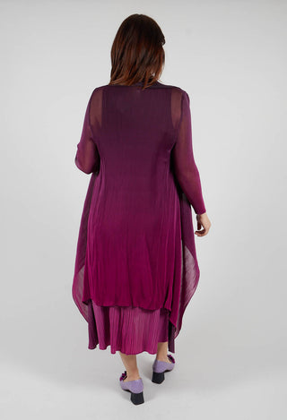 Collare Coat in Mulberry Ombre