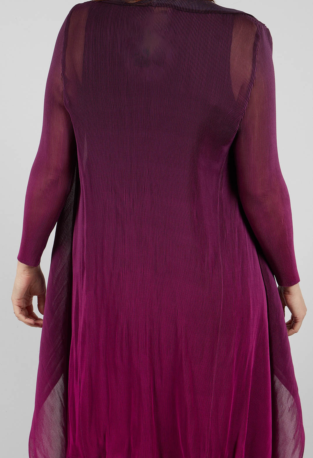 Collare Coat in Mulberry Ombre