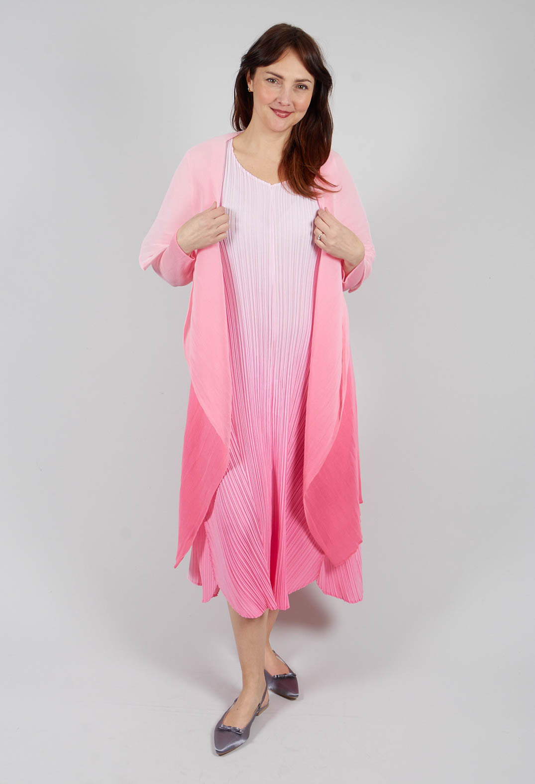 Collare Coat in Primrose Pink