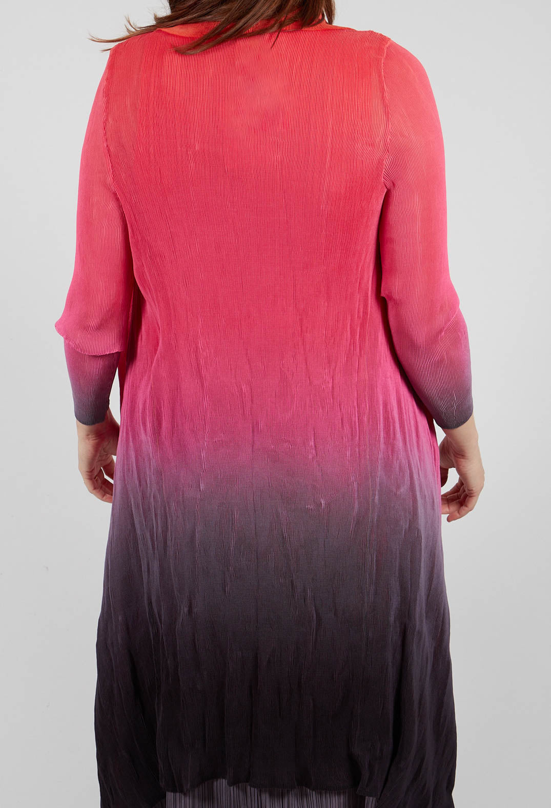 Collare Coat in Tangerine Pink Glow
