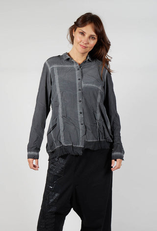 Contrast Hem Shirt in Coal Cloud