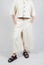 Contrast Stitch Wide Culottes in Off White