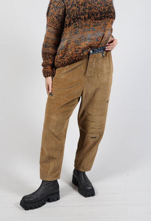 Corduroy Utility Trousers in Original Brown