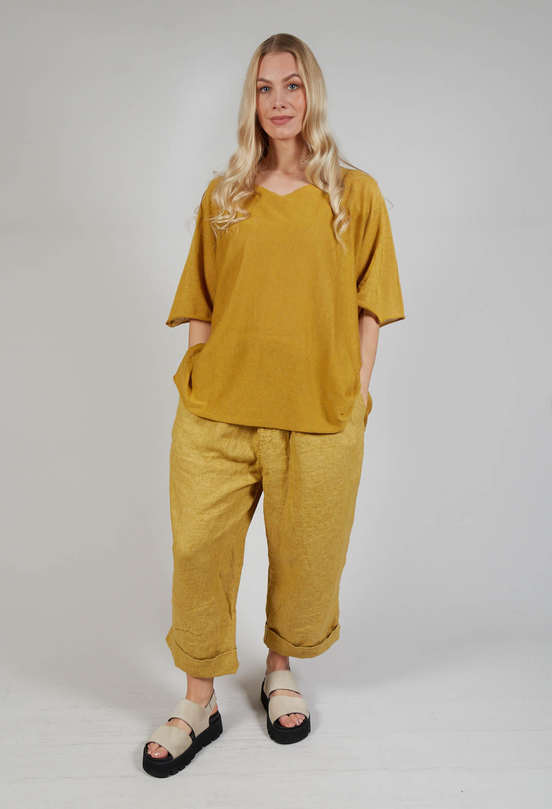 Cotton Maxi Jumper in Sun Yellow