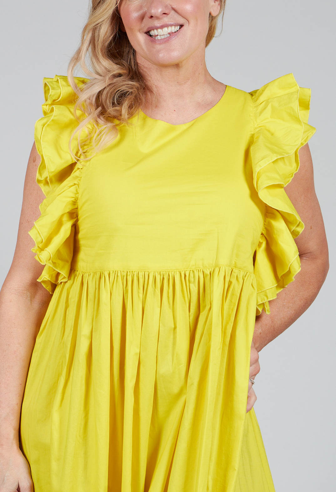 Cotton Muslin Dress in Sunflower