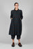 Cotton Plaid Tiered Waist Dress in Black