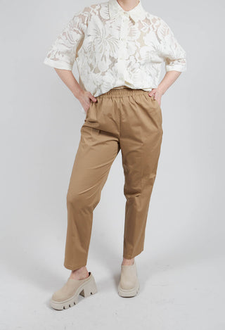 Cotton Poplin Joggers in Varadero