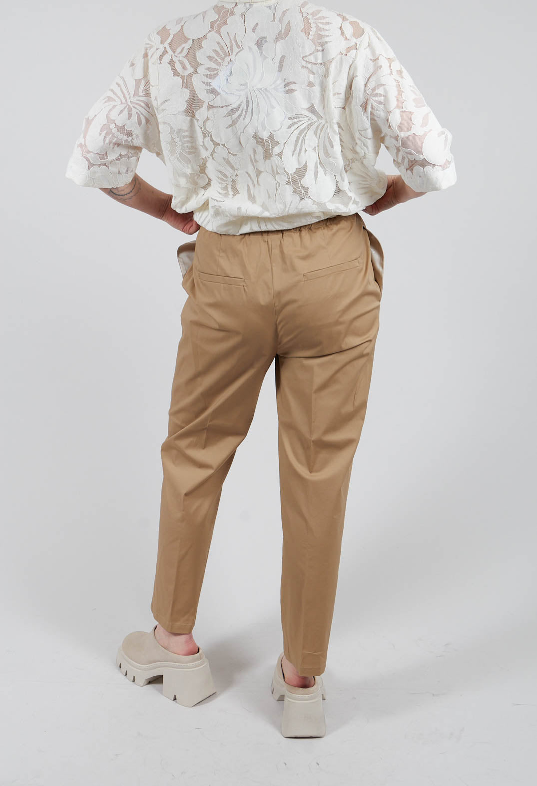 Cotton Poplin Joggers in Varadero
