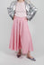 Cotton Poplin Skirt with Patch Pockets in Flamingo
