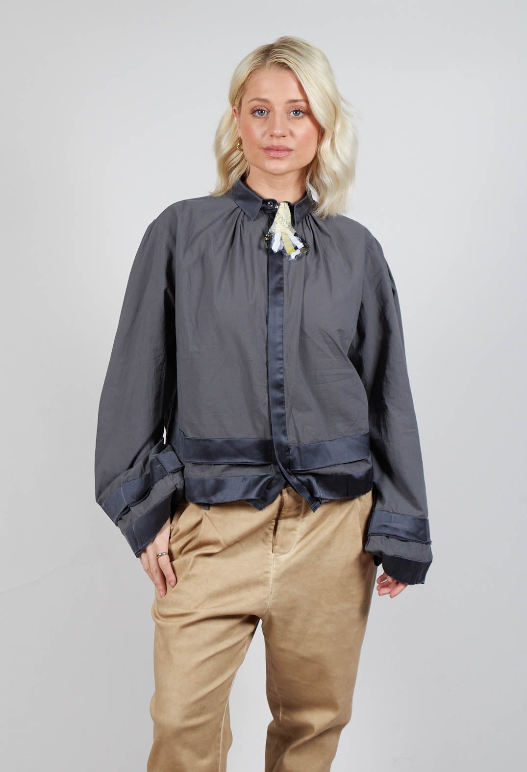 Cotton Shirt in Anthracite