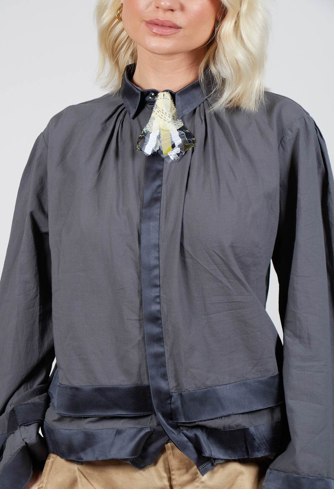 Cotton Shirt in Anthracite