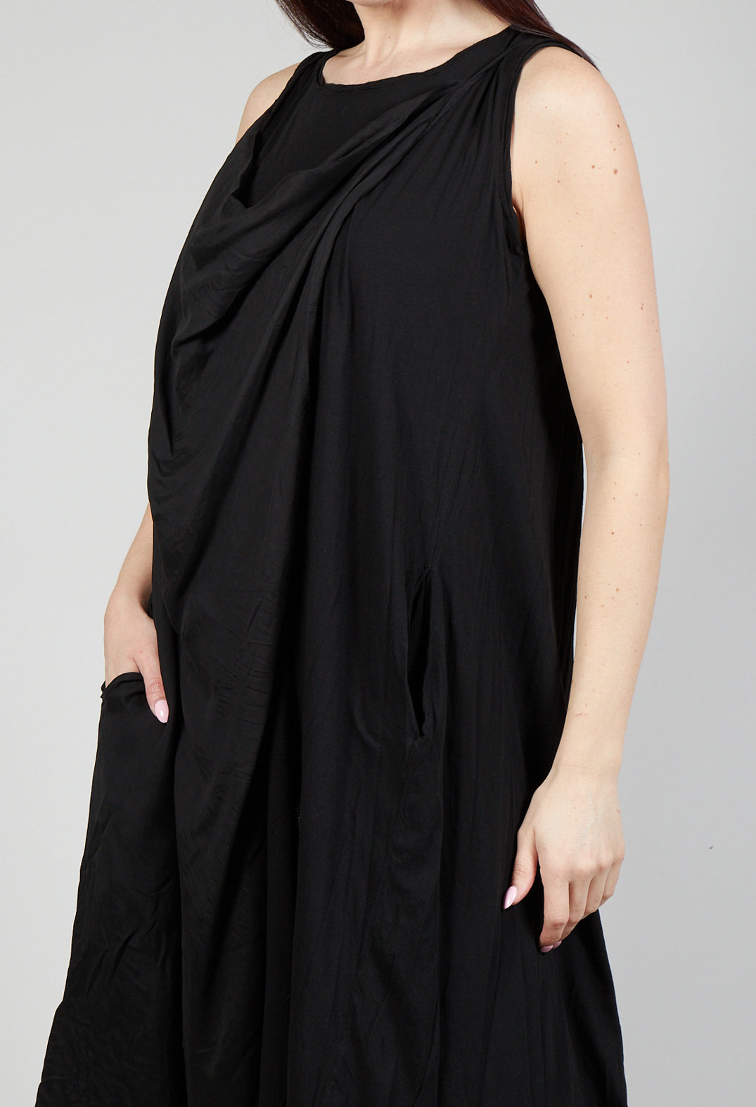 Cowl Neckline Dress in Black