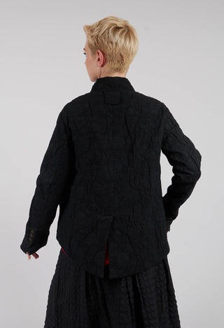 Crinkle Fabric Jacket in Black