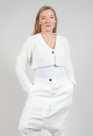 Cropped Cardigan in Callas