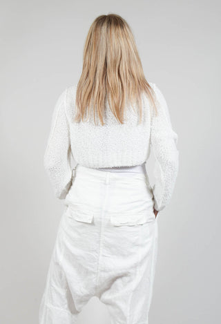 Cropped Cardigan in Callas