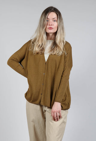 Cropped Cardigan in Tobacco