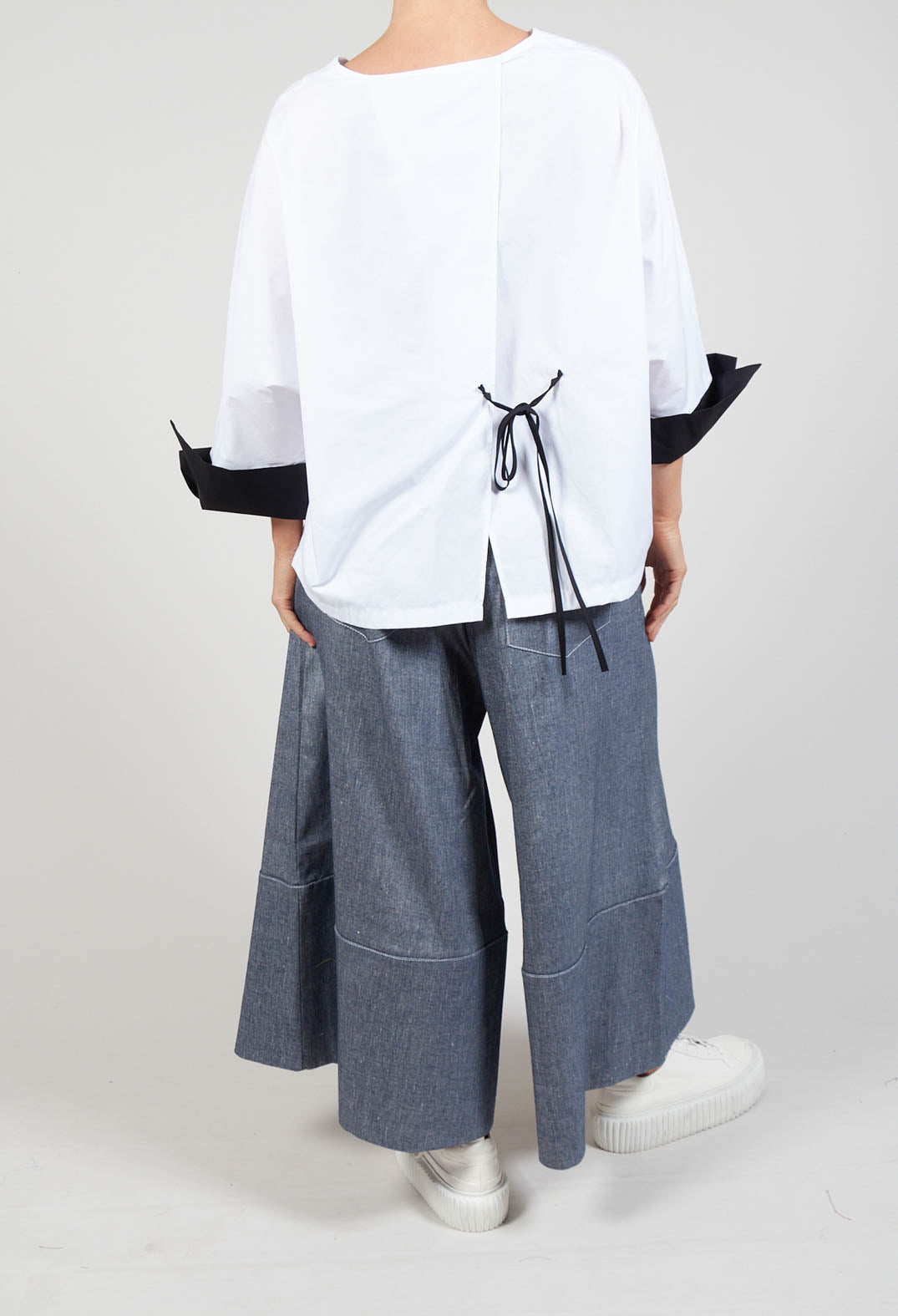 Cropped Culottes in Original Indigo