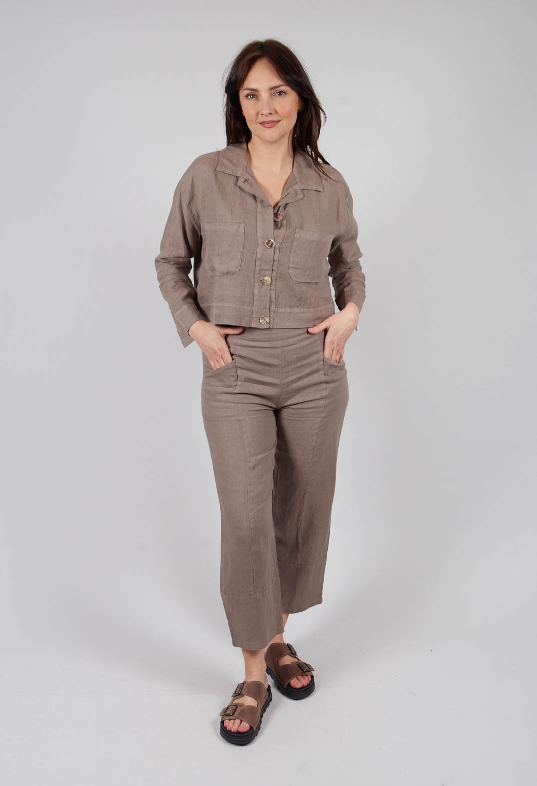Cropped Jacket in Fango