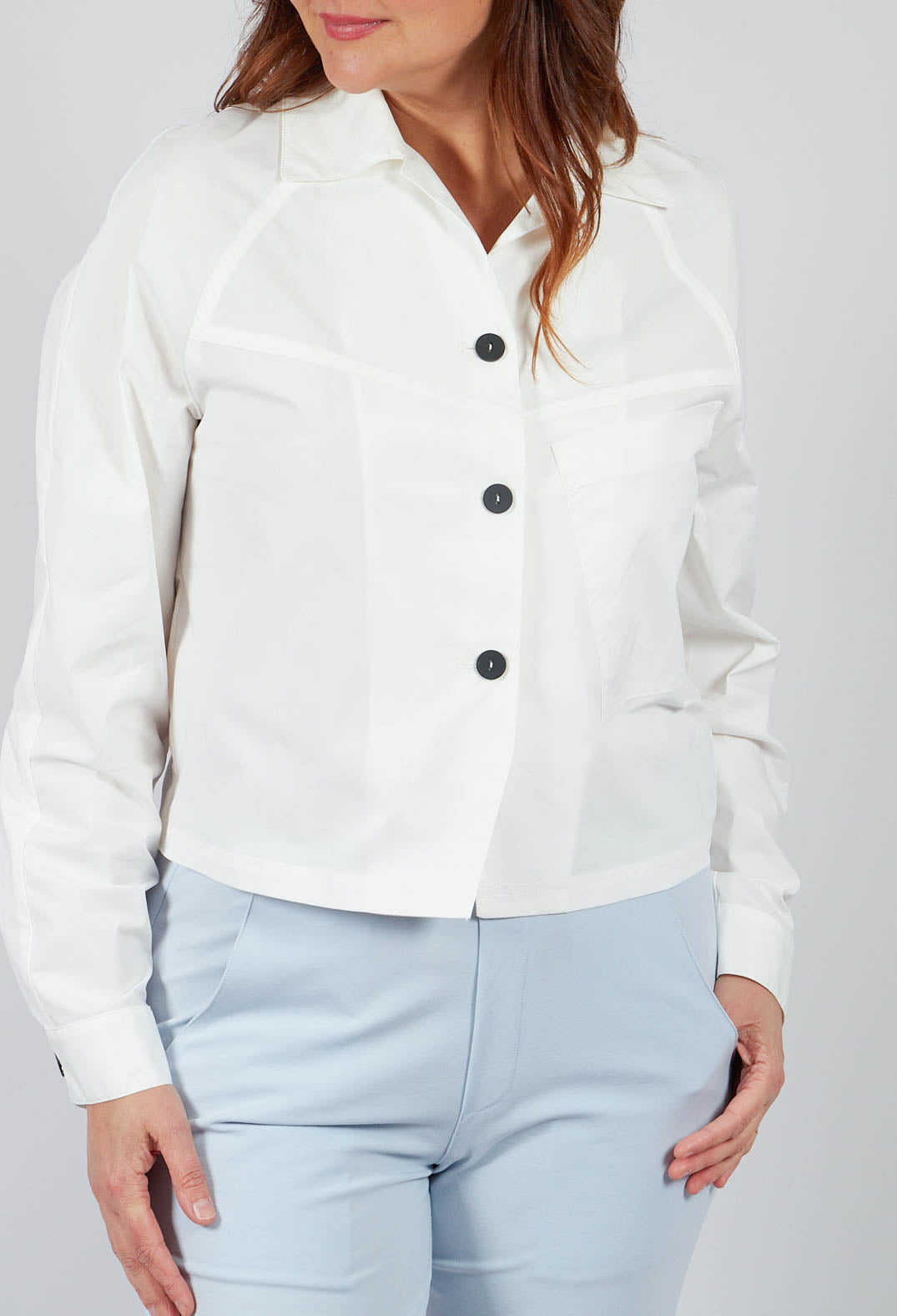 Cropped Jacket in Off White