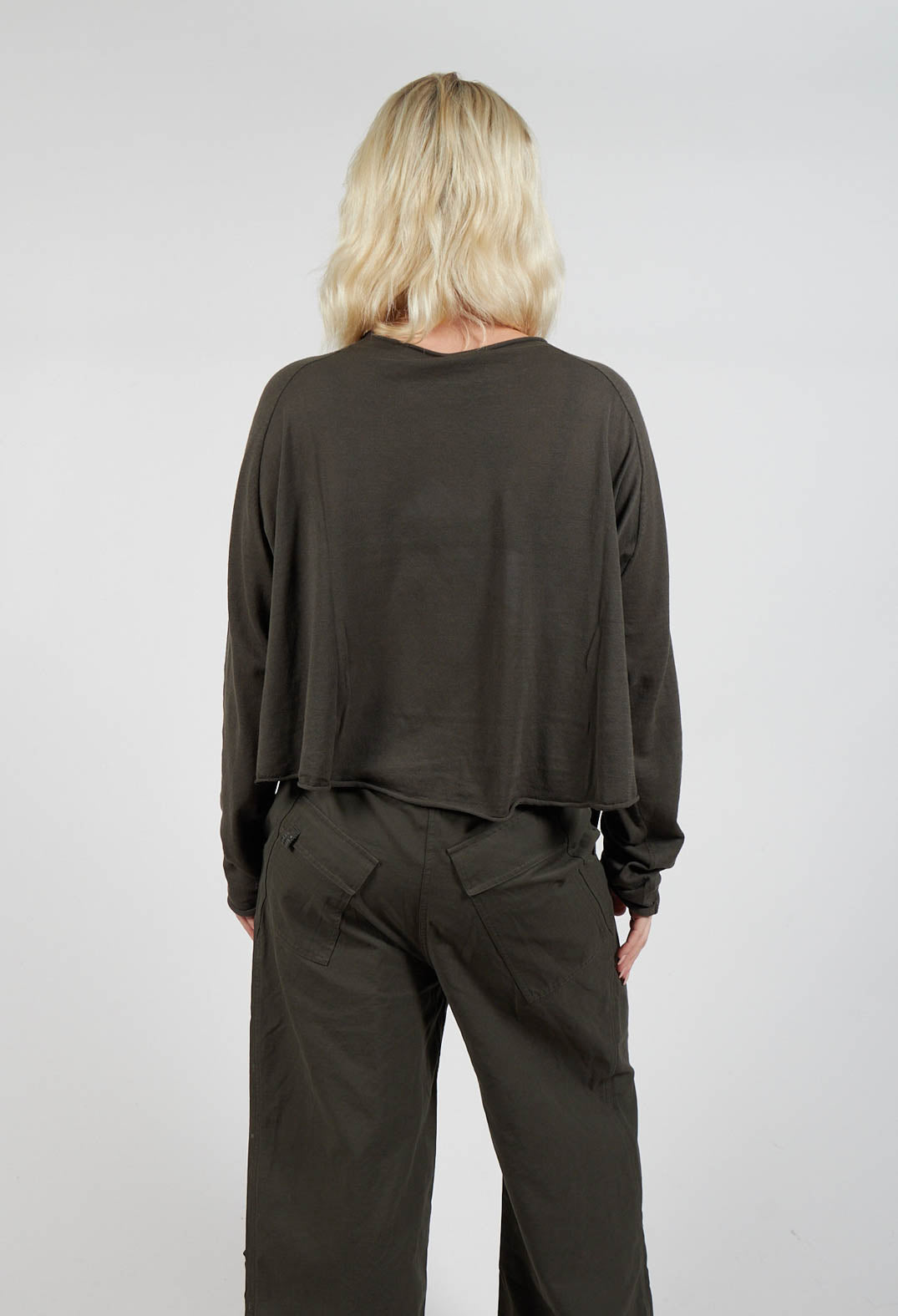 Cropped Jumper with Motif in Jungle Jacquard