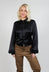 Cropped Silk Shirt in Black