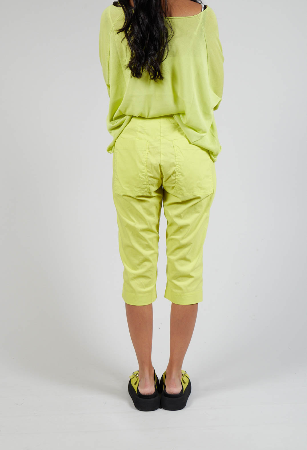 Cropped Slim Leg Trousers in Sun