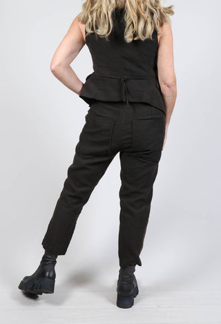 Cropped Straight Trousers in Espresso Cloud