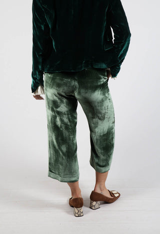 Cropped Velvet in Jade