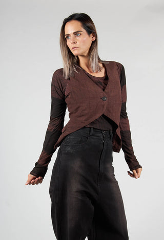 Cropped Waistcoat in Rust Cloud