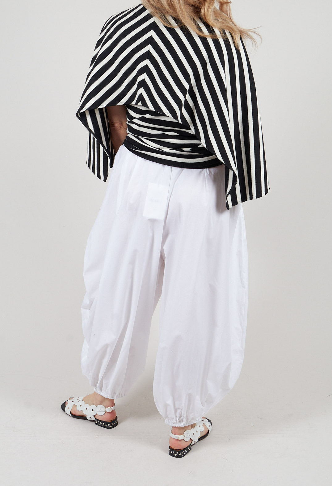 Cuffed Trouser in Off White