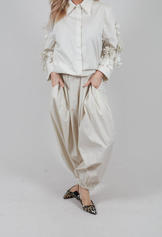 Cuffed Trouser in Oyster