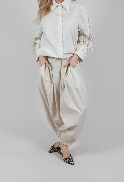 Cuffed Trouser in Oyster