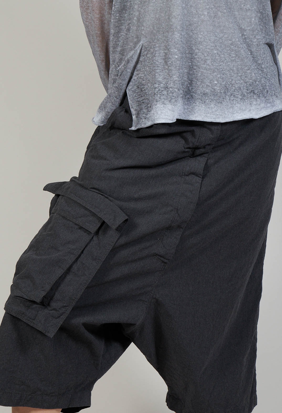 Culotte Salopettes in Charcoal Melange