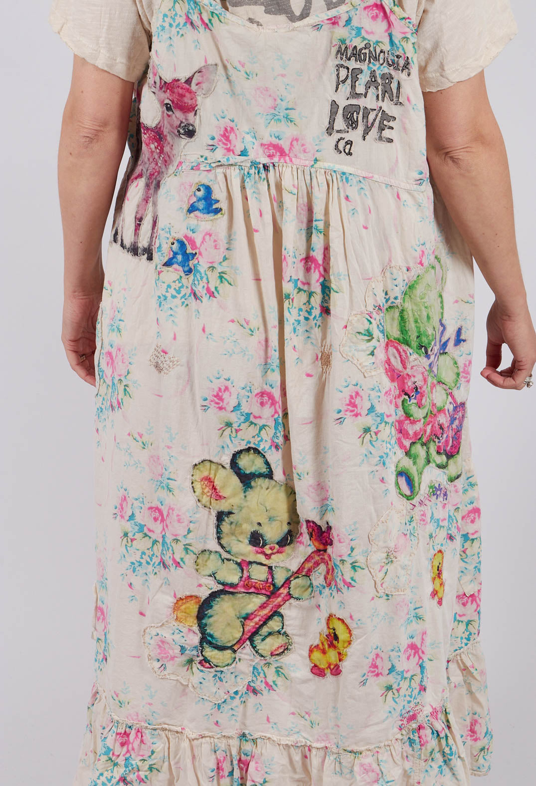Applique Vianney Slip Dress in Bed of Roses