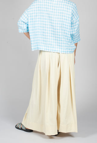 Pleat Front Trousers in Cream