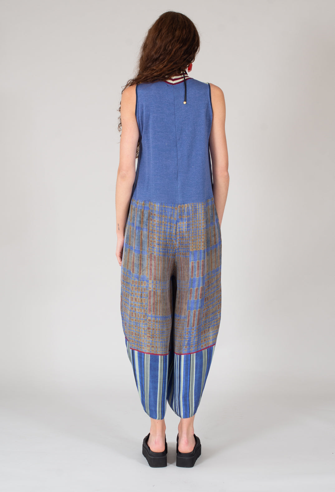 Poppy V Neck Fly Catcher Jumpsuit in Multicolour