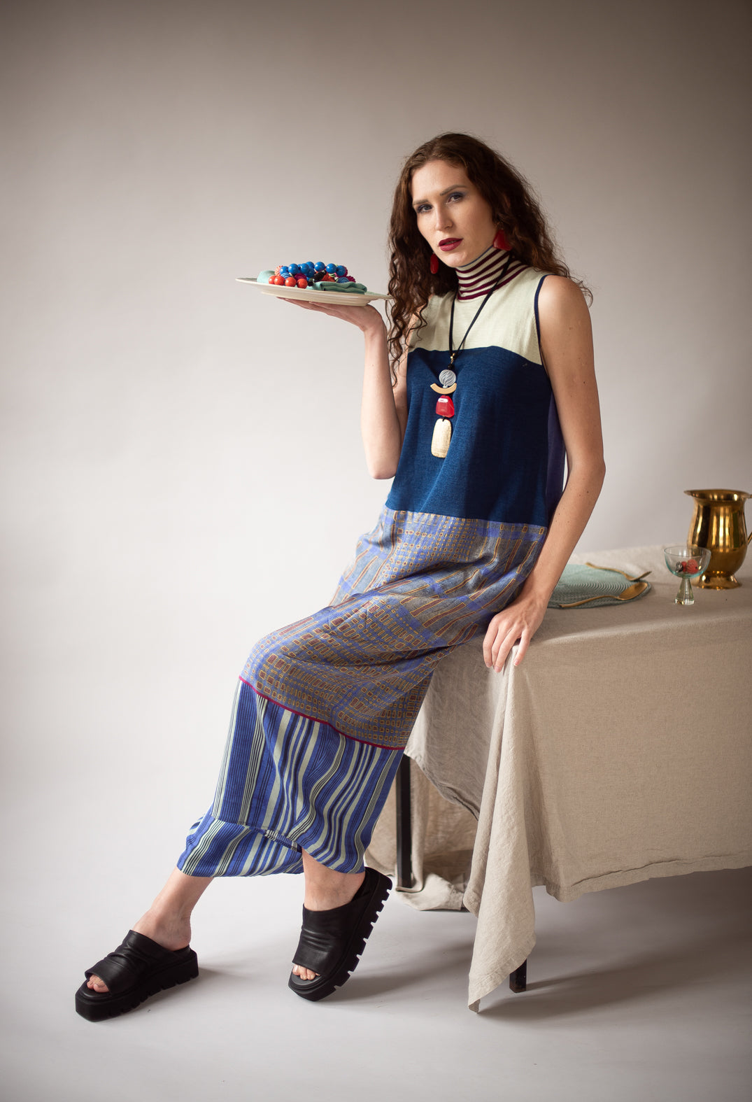 Poppy V Neck Fly Catcher Jumpsuit in Multicolour