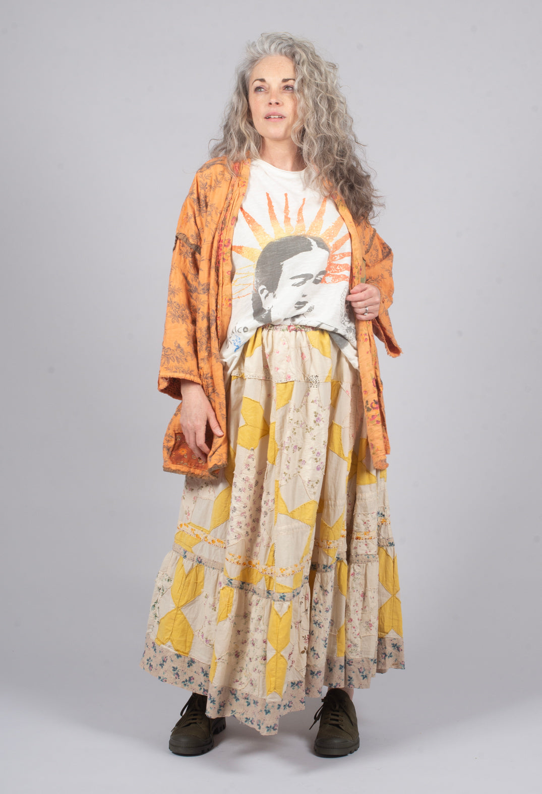 Julian Floral Kimono in Marmalade
