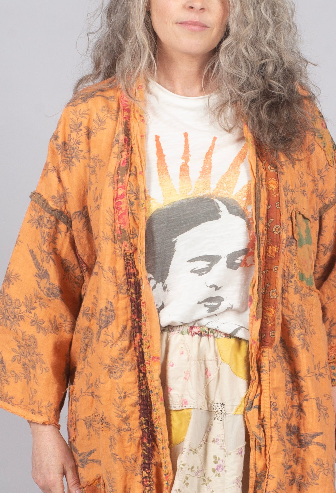 Julian Floral Kimono in Marmalade