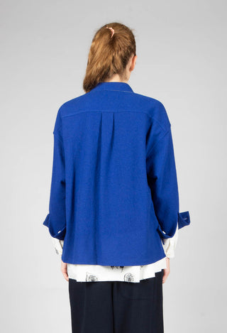 Brooch Shirt in Royal Blue