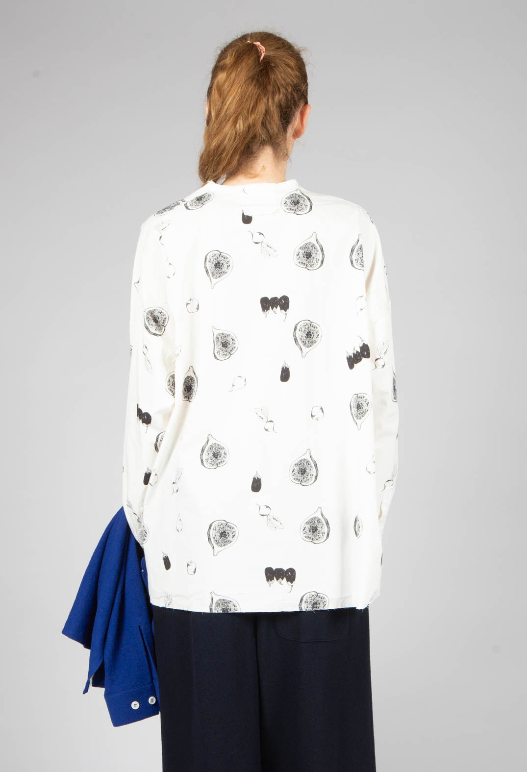 Collarless Shirt in Farmer's Market Print