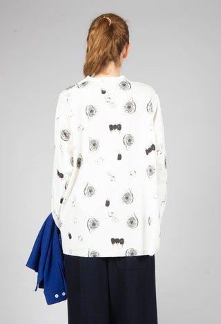 Collarless Shirt in Farmer's Market Print