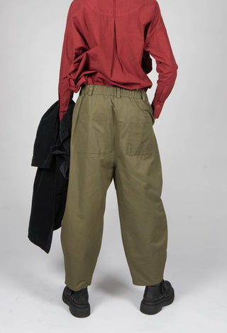 Barrel Leg Trouser in Brown