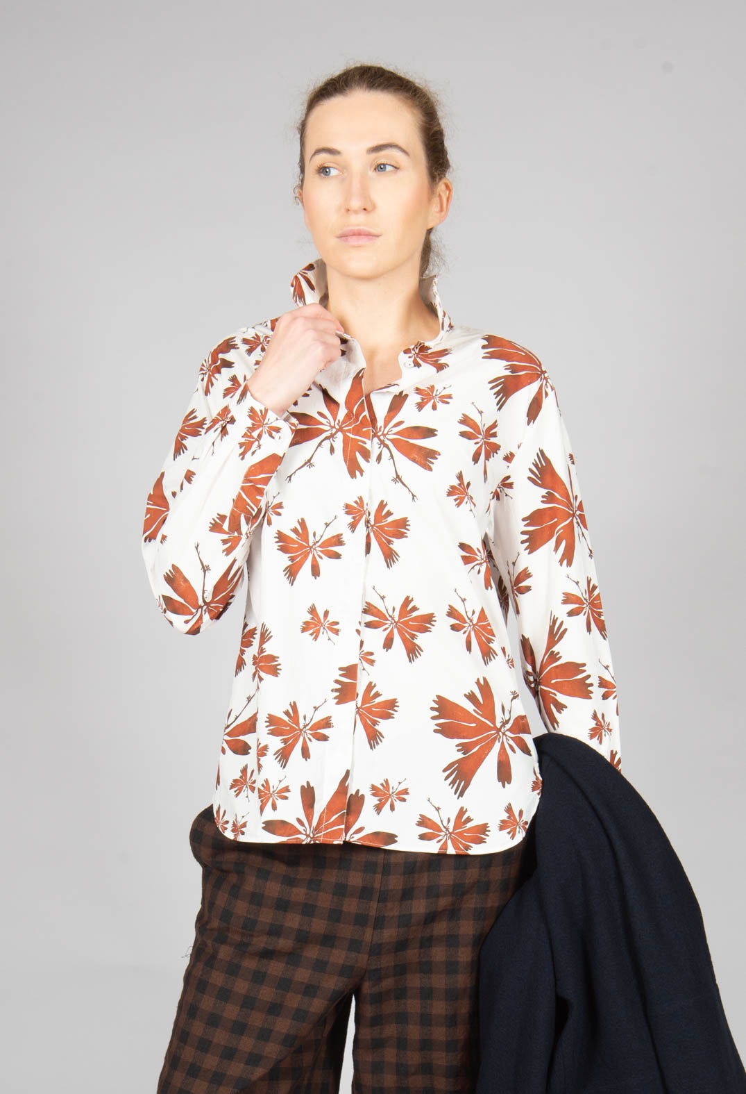 Christine Shirt in Red Flowers