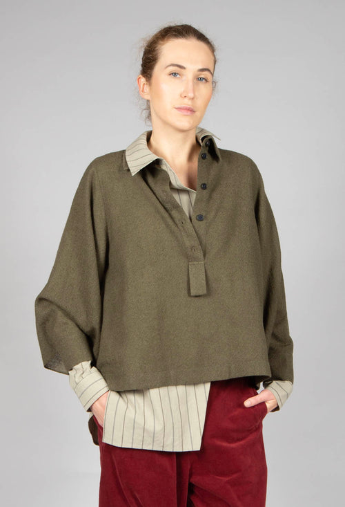 Tunic Top in Khaki and Navy