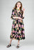 Trapani Dress in Black Floral Print