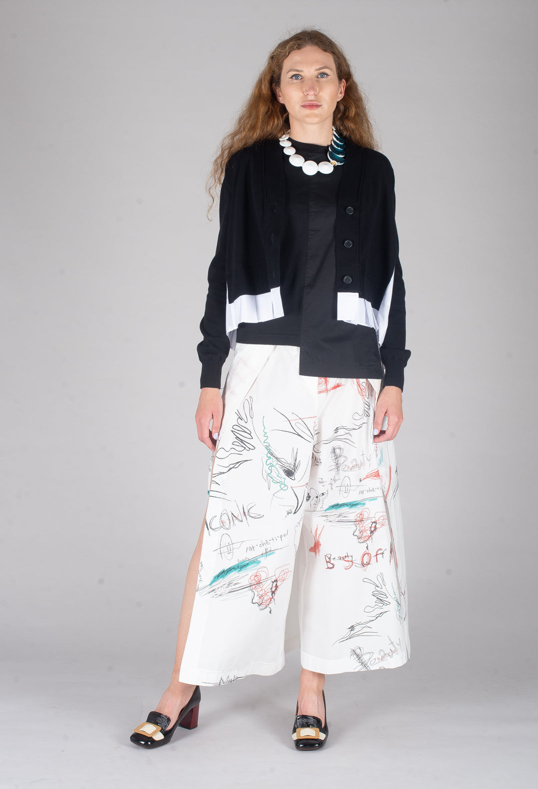 Sleeveless Jersey Top Quinotauro in Nero