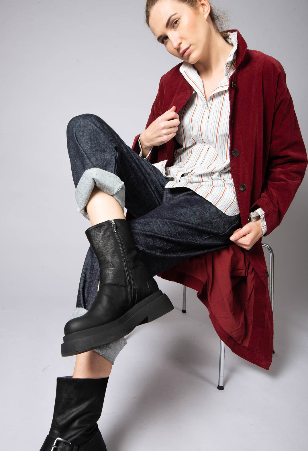 Melanie Coat in Henna